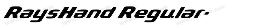RaysHand Regular字体转换